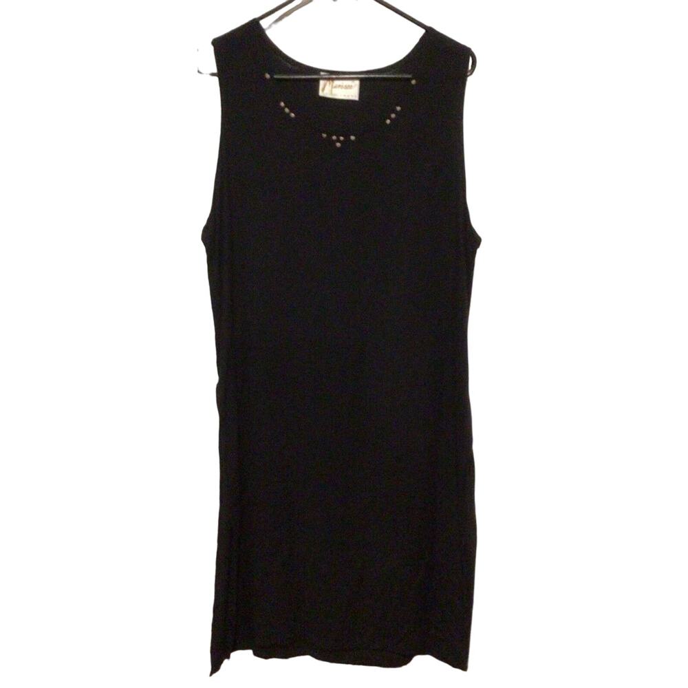 Marisee Resort Wear Women's Black Linen Tank Travel Dress Size Small Lightweight